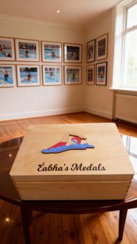 Personalised Swimmer Medal box, with option to put club crests on box.&nbsp; Choose male or female swimmer and colour of swimmimg gear. Box is finished with a non toxic wax. The dimensions of the box are 29cm x 18cm x 13cm a very generous size to store all your well earned medals. The ideal gift for any swimming fanatics with a medal haul and nowhere to store them. Leave them speechless with this personalised keepsake box, something they will have to cherish their medals . These personalised swimmer keepsake boxes are the perfect gift for a birthday, mothers day, fathers day, communion, confirmation or Christmas present. A truly unique gift. &nbsp;
&nbsp;