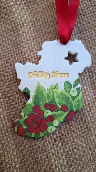 Nollaig Shona from.Ireland - Handmade air dry clay Christmas ornament 