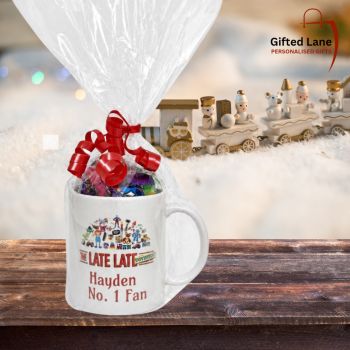 Enjoy the Toy Show with a Personalised Toy Show Mug Hamper. Each mug can be personalised with the child name and with sweets and treats to enjoy the Toy Show. Another special personalised gift from Gifted Lane. Check out our store today and see our full range of personalised gifts from Gifted Lane. Remember a personalised gift from Gifted Lane is always a special gift.