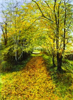 ‘Fall of leaves’ – fine art giclée landscape print created from my original acrylic painting.
This autumnal scene is a regular walk for my dogs in West Cork. ‘Fall of leaves’ perfectly describes this painting and is taken from the term 'Fall of leaf' which was historically often used, but subsequently became just 'Fall' or 'Autumn' depending on where you live.
If you happen to be superstitious then it’s said to bring good luck to the person who catches a falling leaf.
Produced by the giclée printing method using special long-lasting pigment on 180gsm watercolour paper. Mounted onto acid free board suitable for prints on watercolour paper. As well as making it sturdier, it prevents movement of the print & surface bubbling.
Search for my store Sarah Elliott Fine Art to see all my products.
