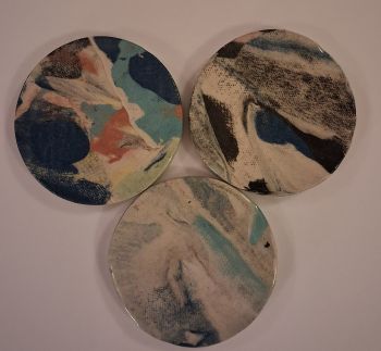Set of 4 stoneware ceramic costers&nbsp;