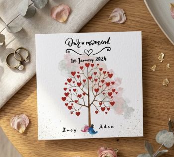 Custom Wedding Card - Personalised Bride and Groom Design. Wedding keepsake gift. Card for couples.