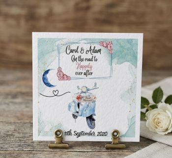 Handmade Personalised Wedding Card - Customisable Anniversary Card. Wedding keeping gift. Card for couples.