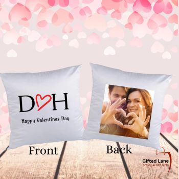 Personalised Valentines Cushions from Gifted Lane are available in either Square Shaped Cushions or Heart Shaped Cushions. These cushions are available in 4 different designs but can also be personalised with any pictures or text to give them that extra personalised touch for a gift for someone special for Valentines, Birthday, Anniversary, Weddings and more. Cushion filling is also included with our cushions. Another special personalised gift from Gifted Lane.