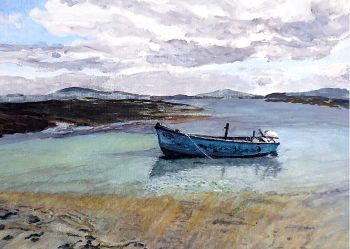 View from Carbery Island – fine art seascape / landscape print from my original watercolour painting of our small boat at this beautiful West Cork island beach. An idyllic seascape from the beach at Carbery Island in West Cork. Situated in Dunmanus Bay & can be seen from the Sheep’s Head peninsula along the Wild Atlantic Way.
Search for my store Sarah Elliott Fine Art to see all my products. 