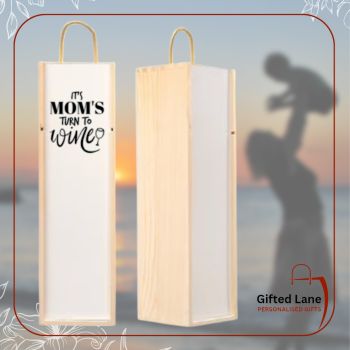 Personalised Mother's Day Wine Box is a very popular gift for any a keepsake for a special day or occasion and a personalised gift for Mothers, Grandmothers, New Mothers even the aunties. They can be personalised with any picture and suitable to hold most bottles of wine. Another special personalised gift from Gifted Lane. Remember a personalised gift from Gifted Lane is always a special gift