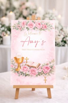 A4 Welcome Board
&nbsp;500gsm high gloss printed A4 &amp; A3 Welcome Sign with Wooden Easel.&nbsp; Personalised to suit any occasion and&nbsp;
Lots of designs to choose from.&nbsp;&nbsp;
Also available is a gift box and greeting card (see seperate listing)&nbsp;&nbsp;
&nbsp;