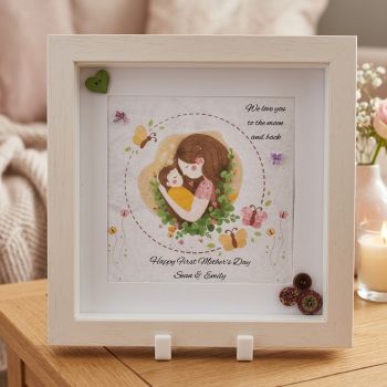 Personalised frame for new mothers. First Mother&rsquo;s Day gift. Handmade frame.