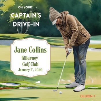 Lady Captain's Drive-In Card &ndash; Personalised | 6x6"
Commemorate a proud golfing milestone with this beautifully designed Lady Captain's&nbsp;Drive-In Card, created to mark the special honour in style. ⛳️✨
Each card is&nbsp;personalised&nbsp;with:


Name of the Club Lady Captain


Golf Club Name


Date of the Occasion


Sized at 6x6", this card is printed on premium cardstock and designed as a lasting keepsake to celebrate the big day &mdash; whether it&rsquo;s displayed proudly or tucked into a memory book.
A thoughtful way to honour their leadership, dedication, and love for the game.
The perfect finishing touch to a truly memorable occasion.