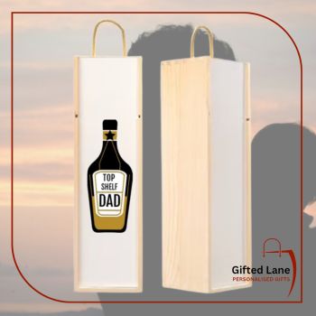 Personalised Fathers Wine Box is a very popular gift for any a keepsake for a special day or occasion and a personalised gift for Fathers, New Fathers even the uncles. They can be personalised with any picture and suitable to hold most bottles of wine. Another special personalised gift from Gifted Lane. Remember a personalised gift from Gifted Lane is always a special gift