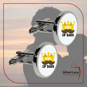 These personalised Father Themed Cuff Links can make a fun gift even more personal. They can be personalised with the design shown or a picture and with a date or name on them. They are available in two different colours silver or rose gold in circle or square shaped and come with a black presentation box. Another special personalised gift from Gifted Lane