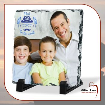 Celebrate a special Father occasion with a Personalised Father's Photo Slate which is a keepsake for a special day like Birthdays, Fathers Day or an anniversay. They are a personalised gift for Father's, New Father's, Grandfather's even the uncles for any occasion. They can be personalised with any picture or text on them and are available in a range of sizes and shapes to choose from. Another personalised gift from Gifted Lane. Remember a personalised gift from Gifted Lane is always a special gift