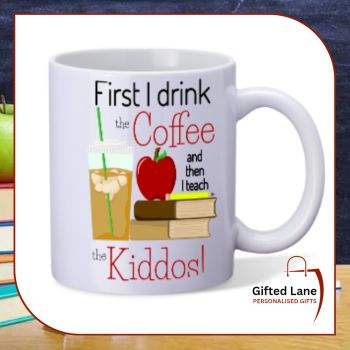 Say thanks to your school teacher with a Personalised Teachers Thank You Mug is a personalised gift and a keepsake. Choose from a plain white mug or a Thank You mug with a Pre-printed inner design on it. They can be personalised with any picture or text and message on them. Another special personalised gift from Gifted Lane. Remember a personalised gift from Gifted Lane is always a special gift.