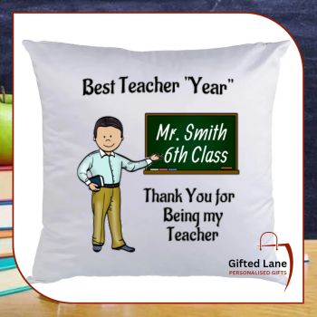 Say thanks to your school teacher with a Personalised Teachers Thank You Cushion is a personalised gift and a keepsake. They are available in Square or Heart Shaped cushion and can be personalised with any picture or text and message on them. Another special personalised gift from Gifted Lane. Check out our store today and view our full range of personalised gifts from Gifted Lane. Remember a personalised gift from Gifted Lane is always a special gift.