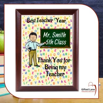 Say thanks to your school teacher with a Personalised Teachers Thank You Frame is a personalised gift and a keepsake. They can be personalised with any picture or text and message on them. Another special personalised gift from Gifted Lane. Check out our store today and view our full range of personalised gifts from Gifted Lane. Remember a personalised gift from Gifted Lane is always a special gift.