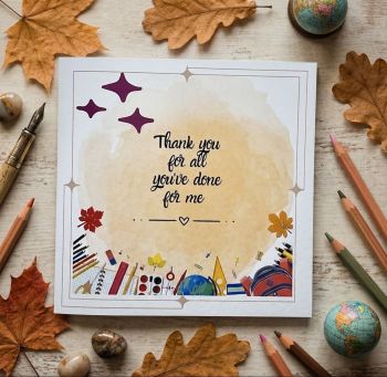 Thank you card for teachers. Personalised.&nbsp;