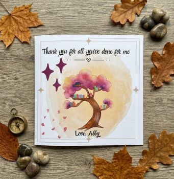 Thank you card for teachers. Personalised.&nbsp;