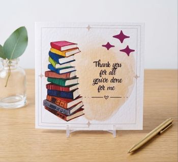 Thank you card for teachers. Personalised.
