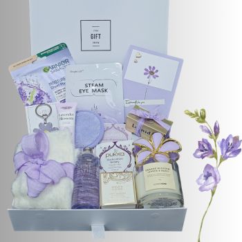 Luxury Self Care Gift Box: Lavender Spa Relaxation &amp; Pamper Hamper