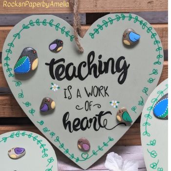 A lovely present for any teacher: for their birthday, for their graduation, for Teacher’s Appreciation Day or as a retirement gift.

It may be personalised by handwriting a message on the back of the board. Have fun and let the kids sign it at the back too!