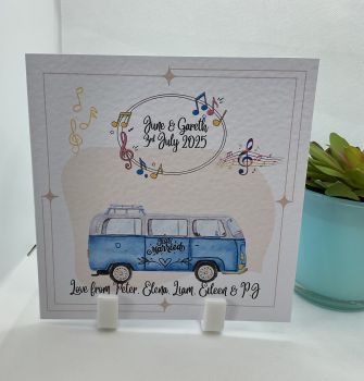 Unique Custom Wedding Card - Personalised Card for Newlyweds .Handmade Wedding keepsake. Card for couples.