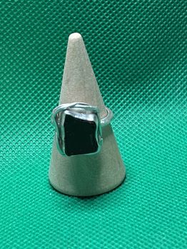 All of our silver rings are made with 100% recycled silver. We even recycle our own scrap silver when we can! 