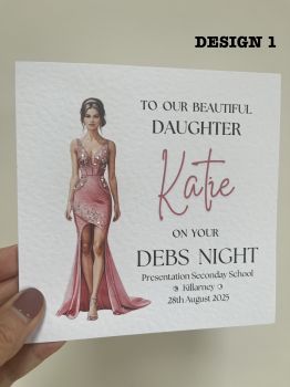A special card for a special daughter, granddaughter, niece, sister, or friend — to mark the magic of your Debs night.
With glittering detail to match your glow, this card is more than a wish — it’s a keepsake.Frame it with your favourite photo from the night and cherish the memory for years to come.
Tonight, you don’t just wear the gown —you become the moment.