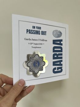 Celebrate one of life’s proudest milestones with this beautifully crafted, personalised Garda Passing Out card – designed to honour both male and female graduates of An Garda Síochána. Whether it's for a friend, partner, sibling, or colleague, this card is more than just a message – it's a keepsake they'll treasure forever.
🎓 Custom Details Include:
Full name of the graduate
Passing Out Parade date
Garda College location
Professionally printed on premium cardstock
Elegant layout suitable for framing
🎁 Perfect For:
Gifting on the day of the Passing Out Parade
A thoughtful addition to any celebration gift
Framing as a proud memento of their achievement
Mark the beginning of a dedicated career in service and honour with a card that captures the meaning of the moment – proudly Irish, deeply personal, and built to last.