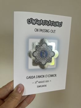 Celebrate one of life’s proudest milestones with this beautifully crafted, personalised Garda Passing Out card – designed to honour both male and female graduates of An Garda Síochána. Whether it's for a friend, partner, sibling, or colleague, this card is more than just a message – it's a keepsake they'll treasure forever.
🎓 Custom Details Include:
Full name of the graduate
Passing Out Parade date
Garda College location
Professionally printed on premium cardstock
Elegant layout suitable for framing
🎁 Perfect For:
Gifting on the day of the Passing Out Parade
A thoughtful addition to any celebration gift
Framing as a proud memento of their achievement
Mark the beginning of a dedicated career in service and honour with a card that captures the meaning of the moment – proudly Irish, deeply personal, and built to last.
