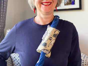 These are chemotherapy port support pillows made using soft cotton fabric. Each pillow is filled to medium firmness for comfort. There is a large flap with two sets of velcro fastenings. The velcro will enable to the pillow to be attached to a chosen area.&nbsp;&nbsp;
I've used this beards, ties and sunglasses print for this pillow, with a handmade with love by Rodgersonhandcraft label.
This support pillow is ideal for use directly after chemotherapy, or if the area feels tender.&nbsp;
