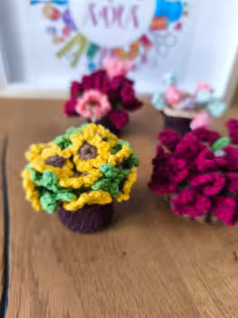 Coaster pot sunflower 🌻🌻🌻🌻 and other flowers 💐🌹 great gift for your mum, friends and family. 