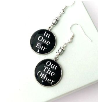 Introducing Missy&hellip;.fun earrings created with silver and black drops, silver plated beads and ear wires.. the ear wires are silver plated and nickel free.. suitable for sensitive ears.. Add some fun to your jewellery collection with these cuties! The drop on these earrings is approx. 3.8cm/1.5ins&hellip; They arrive in a pretty organza bag&hellip; and have free shipping!