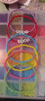 Handmade Personalised Name Beaded Bracelets