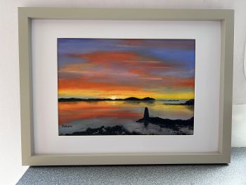 Original Oil painting on canvas board
Unframed size is 12"x10"
Framed

