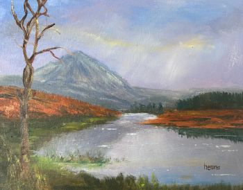 MAJESTIC MOUNT ERRIGAL, Oil Painting | 12"x10" Canvas board | Handmade Irish Landscape Art | Donegal Mountain Scene | Nature Wall Gift
