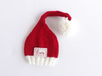 Christmas baby Santa hat with name