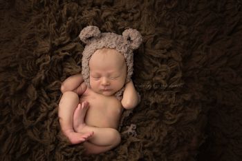 knit newborn baby bear hat