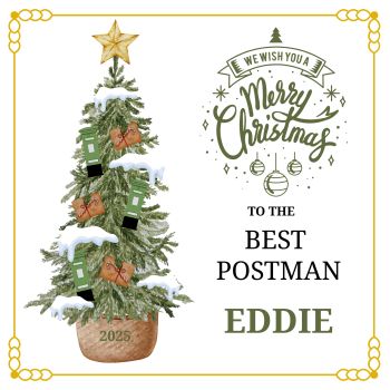 Christmas Card for Your Postman/Postwoman – Unique Festive Design
Show your appreciation to your postman or postwoman this Christmas with a thoughtful, festive card that celebrates all their hard work throughout the year.
🎄 Design: A charming Christmas tree adorned with postbox ornaments for that authentic postal touch.✨ Detail: Finished with sparkling glitter snow accents for an extra festive feel.
A wonderful way to say thank you and spread seasonal cheer – your postman or postwoman is sure to love this 2025 keepsake card!