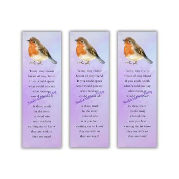 Trio of Peaceful Bookmarks from Irish poet Sandra Matthews&nbsp;
Small bookmarks, words that touch