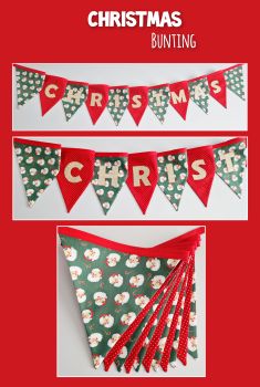 Beautiful Christmas Bunting.
11 flags , 2.30 m long. Each flag measures approximately 20 x 20cm. 