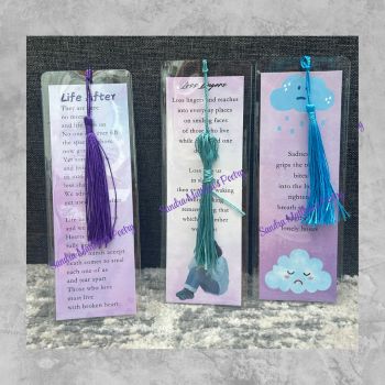 Trio of Bereavement Bookmarks from Irish poet Sandra Matthews&nbsp;
Small bookmarks, words that touch
