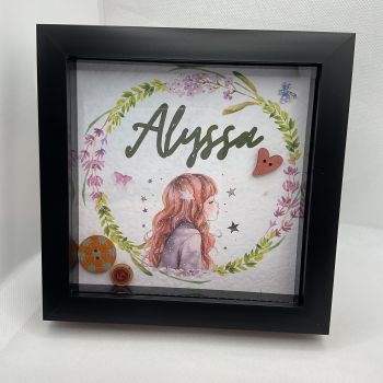 Name frame for home decoration