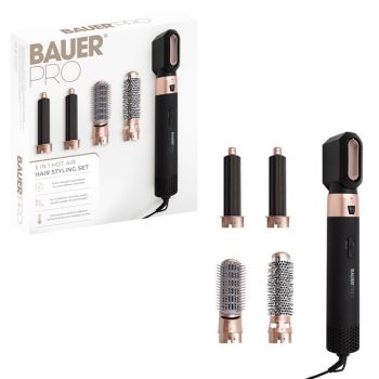 Transform your hair with the Bauer 5-in-1 Hot Air Styler. Curl, straighten, volumise, smooth, and dry with 5 interchangeable attachments and 3 heat settings.
&nbsp;