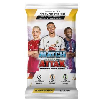 
Build your dream team with the Topps Match Attax 2025/26 Card Packet Assortment – 12 cards per pack, including 4 special inserts. Collect all 524 cards!
