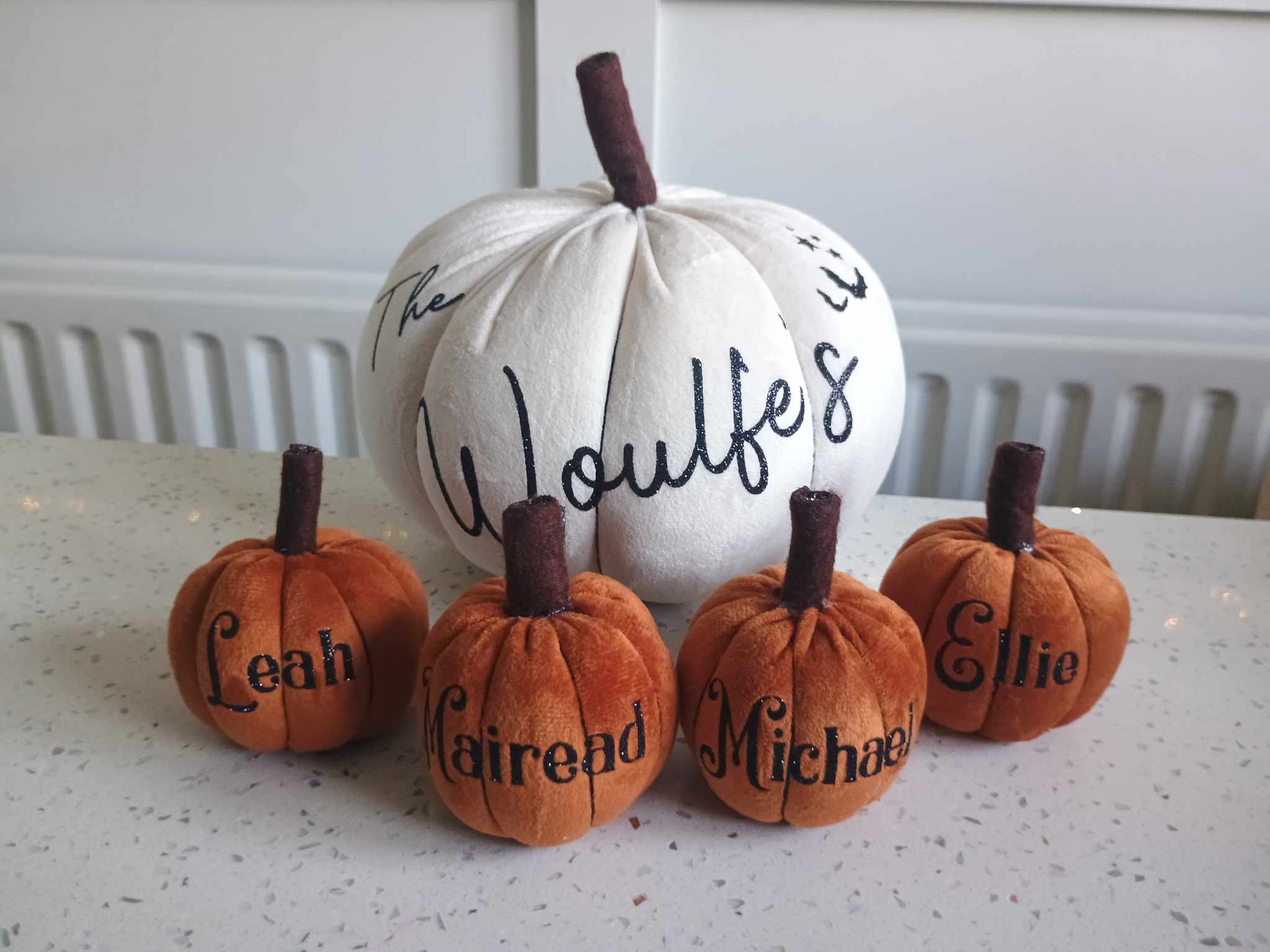 PERSONALISED Xtra Large 22cm Off-White Plush Pumpkin&nbsp;