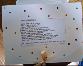 Box contains all contents per box . Products may vary.
Please state recipient name and birthday age.