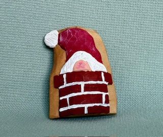 Fridge magnet handcarved from piece of maplewood, painted with acrylic paint and oiled. Approximately 5x4cm. Unique item