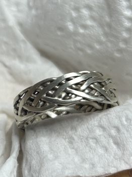 All of our silver rings are made with 100% recycled silver. We even recycle our own scrap silver when we can!&nbsp;