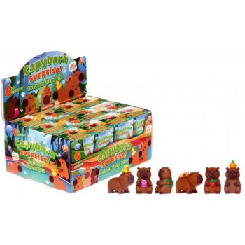 Unbox the fun! Each Capybara Surprise Blind Box contains a mystery mini figure in a cute pose. Six adorable characters to collect.