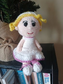 Blonde doll 8 inches tall